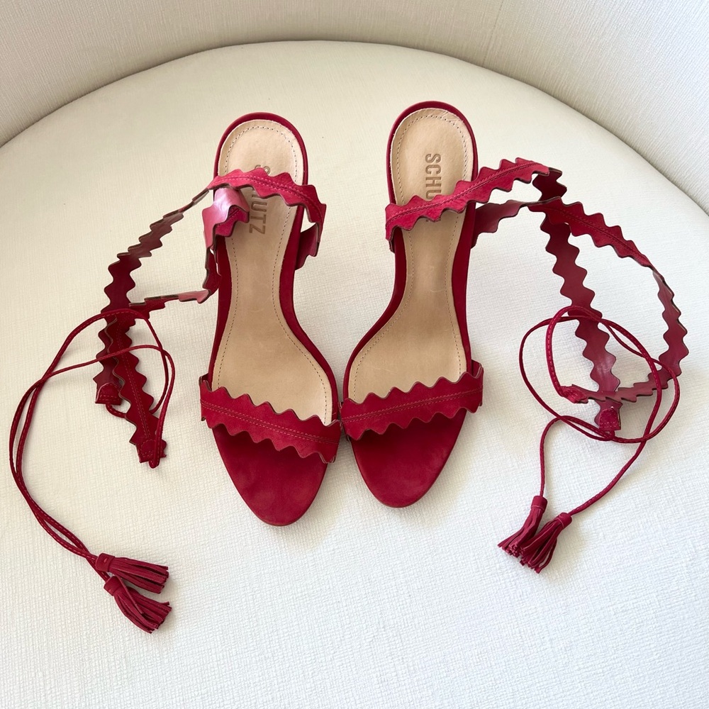 ⭐️Schutz | Red tie heels | 10